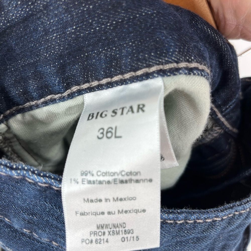 Big Star Men’s Dark Blue Straight Leg Jeans - Picture 3 of 4